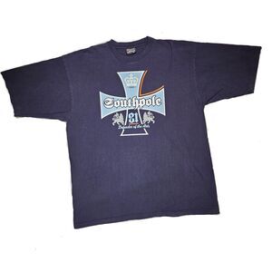 Y2K South Pole Graphic T Shirt XXL Navy Oversized Hip Hop Streetwear Tee